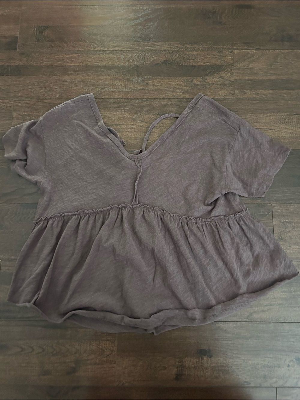 American Eagle Outfitters V-Neck Top in Brown - Picture 1 of 3